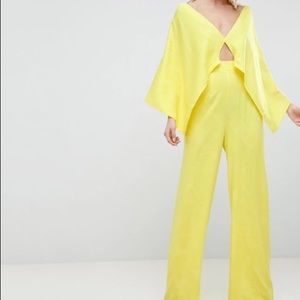 ASOS Jumpsuit in Tropical Jacquard